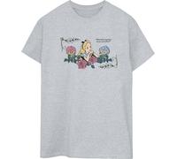 Disney - "Alice In Wonderland What Kind Of Garden" T-shirt pour femme BI8911 (3XL) (Gris)