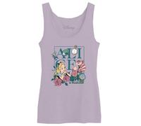 Disney « Alice in Wonderland » WODALWOTK022 Débardeur Femme, Lila, Taille S