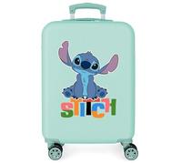 Disney Aloha Stitch Valise Cabine Bleue 38 x 55 x 20 cm Rigide 2,5 kg Fermeture à Combinaison latérale ABS 2,5 kg 35 L Bagage à Main, Bleu, Talla única, Valise Cabine