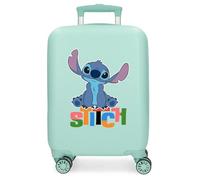 Disney Aloha Stitch Valise de Cabine Bleue 33 x 50 x 20 cm Rigide 2 kg Fermeture à Combinaison latérale ABS 2 kg 28 L Bagage à Main, Bleu, Talla única, Valise Cabine