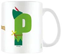 Pyramid International Tasse Disney Alphabet personnalisée (P pour Peter Pan) en céramique 325 ml Vert