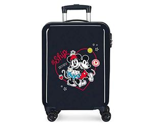Disney Always Be Kind Valise de cabine bleue 38 x 55 x 20 cm rigide ABS fermeture à combinaison latérale 34 L 2,66 kg 4 roues doubles bagage à main