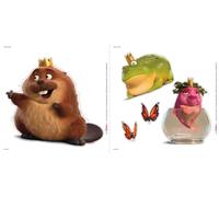 Disney and Pixar Hoppers Queens and King - 2 feuilles - 30 x 30 cm - Komar - Sticker mural en flanelle - Pour chambre d'enfant