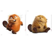 Disney and Pixar Hoppers Two on a Mission - Lot de 2 feuilles de 30 x 30 cm - Komar - Sticker mural en flanelle - Pour chambre d'enfant