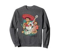 Disney and Pixar’s Coco Miguel El Mariachi Sweatshirt, Unisexe pour Adultes, Chiné Foncé, S