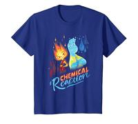 Disney and Pixar’s Elemental Chemical Reaction Ember & Wade T-Shirt, Enfant, Bleu Royal, 6 Ans