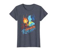 Disney and Pixar’s Elemental Chemical Reaction Ember & Wade T-Shirt, Femme, Bleu Chiné, 3XL