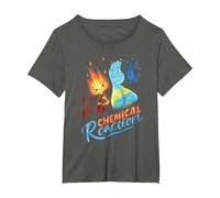 Disney and Pixar’s Elemental Chemical Reaction Ember & Wade T-Shirt, Femme Grandes Tailles, Asphalte, 6X