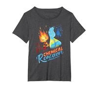 Disney and Pixar’s Elemental Chemical Reaction Ember & Wade T-Shirt, Femme Grandes Tailles, Chiné Foncé, 5X