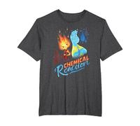 Disney and Pixar’s Elemental Chemical Reaction Ember & Wade T-Shirt, Homme Grandes Tailles, Chiné Foncé, 5X Tall