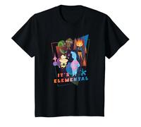 Disney and Pixar’s Elemental It’s Elemental Characters T-Shirt, Enfant, Noir, 3 Ans
