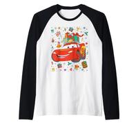 Disney and Pixar's Cars Lightning McQueen Christmas Collage Manche Raglan