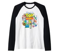 Disney and Pixar's Toy Story 5 Logo & Character Collage Manche Raglan