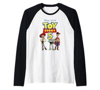 Disney and Pixar's Toy Story 5 Logo & Our Hero Trio Manche Raglan