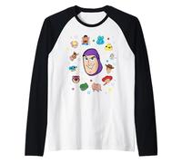 Disney and Pixar's Toy Story Buzz Lightyear Big Face Collage Manche Raglan