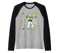 Disney and Pixar's Toy Story Buzz Lightyear Space Collage Manche Raglan