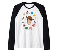 Disney and Pixar's Toy Story Sheriff Woody Big Face Collage Manche Raglan