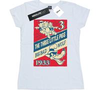 Disney - "And The Big Bad Wolf" T-shirt pour femme BI15915 (S) (Blanc)