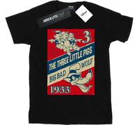 Disney - "And The Big Bad Wolf" T-shirt pour homme BI19610 (3XL) (Noir)