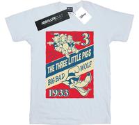 Disney - "And The Big Bad Wolf" T-shirt pour homme BI19610 (S) (Blanc)