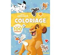 Disney Animaux - Coloriage avec plus de 100 stickers - Livre de coloriage avec stickers - Dès 4 ans