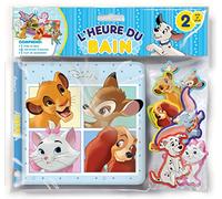 Disney Animaux L'Heure du Bain - Livres d'activités pour enfants, livre de bain de 6 pages, 6 ventouses en relief et étanches, 1 sac en filet