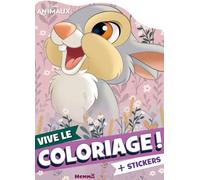 Disney Animaux - Vive le coloriage ! - Livre de coloriage avec stickers - Dès 4 ans