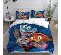 Disney Anime Zootopia 2 ensemble de literie de dessin animé créatif imprimé coloré Polyester dortoir drap de lit housse de couette Textiles de maison 1