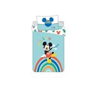 Disney Arc En Ciel - Parure de Lit Bébé Coton - Housse de Couette 100x135 cm Taie 40x60 cm