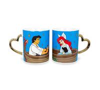 Disney Ariel and Eric Lot de 2 tasses en céramique avec anse en forme de cœur 414 ml