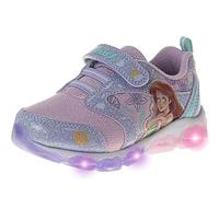 Disney Ariel Chaussures de princesse lumineuses à DEL pour filles - Baskets athlétiques légères et respirantes - Violet (pointure 12 pour petit enfant)