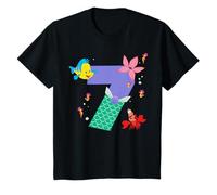 Disney Ariel Numbers "7" Seventh 7th Birthday Party Gift T-Shirt
