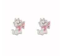 Disney Aristochats Marie Boucles d'oreilles à tige plaquées argent, One Size, Plaqué argent, Pas de gemme