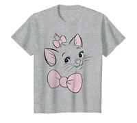Disney Aristochats Marie Cute Kitten Face Up Close T-Shirt, Enfant, Gris Chiné, 3 ans