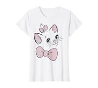 Disney Aristochats Marie Cute Kitten Face Up Close T-Shirt, Femme, Blanc, M