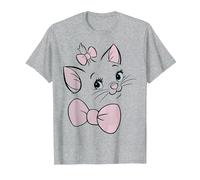 Disney Aristochats Marie Cute Kitten Face Up Close T-Shirt, Homme, Gris Chiné, 5XL