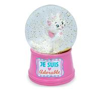 Disney Aristochats Marie Je Suis Adorable boule à neige lumineuse avec paillettes tourbillonnantes | 15,2 cm de haut