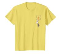 Disney Aristochats Marie Toulouse Berlioz Kitten Pocket T-Shirt, Enfant, Citron, 4 ans