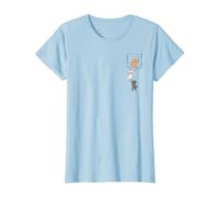 Disney Aristochats Marie Toulouse Berlioz Kitten Pocket T-Shirt, Femme, Bleu Céleste, M