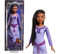 Disney Asha du Royaume de Rosas Poupée Wish articulée aux cheveux naturels, avec vêtements amovibles, chaussures et accessoires HPX2