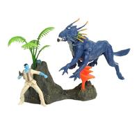 Figurine articulée Jake Sully & Thanator - Avatar - Coffret deluxe - Effet bioluminescent