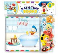 Disney Baby Bath Time Books - Activity Books for kids, Bath book, 6 Padded suction cups, 1 Mesh bag