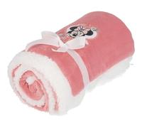Disney - Baby Couverture Plaid Minnie - 75x100cm - 100% Polyester - 220 GSM - Rose