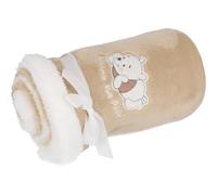 Disney - Baby Couverture Plaid Winnie - 75x100cm - 100% Polyester - 220 GSM - Ecru