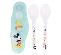 Disney Baby - Lot De 2 Cuillères + Étui De Voyage - Mickey
