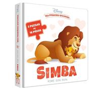 DISNEY BABY - Mes premières histoires - Simba aime son Papa - 5 grands puzzles - 16 pc - Collectif - Hachette Disney - cartonné - Jeux livres objets