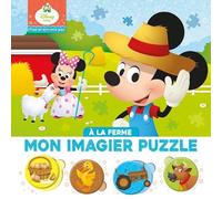 DISNEY BABY - Mes Premiers Pas - À la ferme - Imagier Puzzle 4 pièces: 20 Pièces
