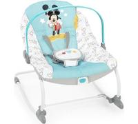 DISNEY BABY -MICKEY- Transat bébé a bascule évolutif 3-en-1 avec 3 Positions et arche avec jouets peluches Mickey amovible