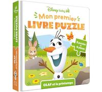DISNEY BABY - Mon Premier livre puzzle - 4 pièces - Olaf et le Printemps
