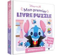 DISNEY BABY - Mon Premier Livre Puzzle - 4 pièces - Stitch fait la fête